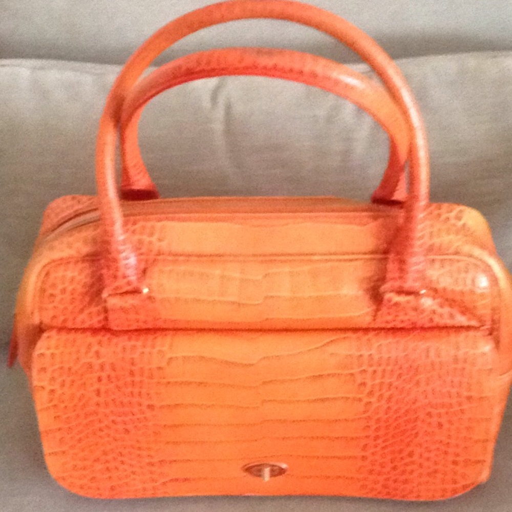 SMYTHSON Orange Leather Handbag